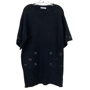 Beauty Women Black Grommet Dress Sz S/M